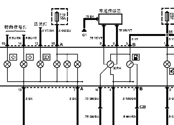 2008年江铃全顺仪表电路图 