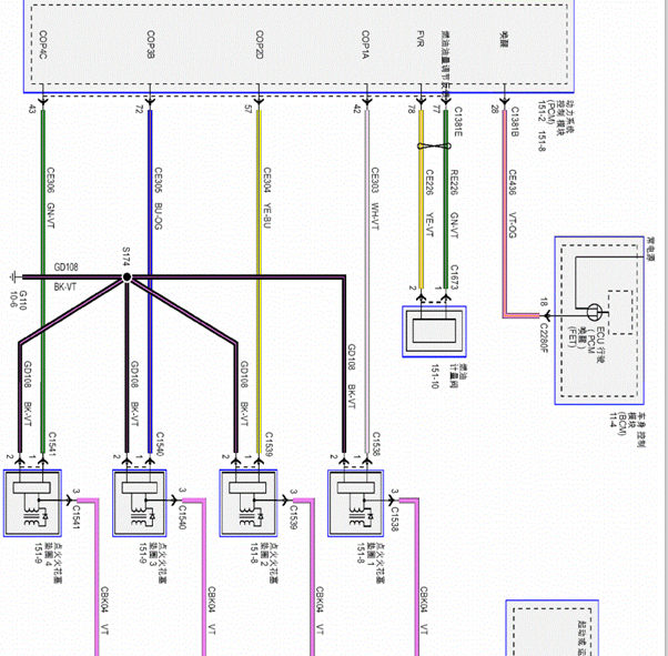 16年探险者2.3发动机线路图