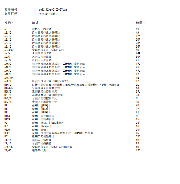 10年奔驰S400L遥控接收器相关线路图