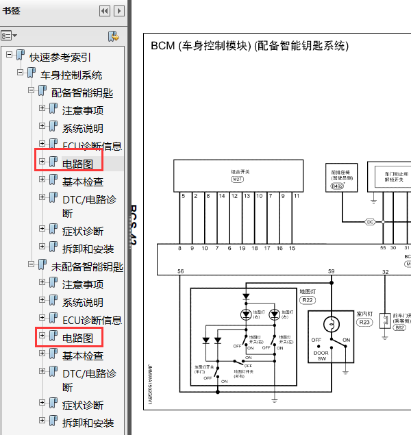 17年启辰D60车身控制线路图