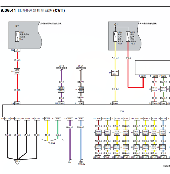 17年威旺S50变速箱线路图