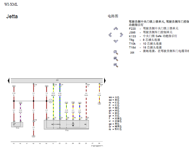 08年大众捷达舒适系统电路图