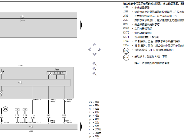 2009年斯柯达明锐仪表电路图