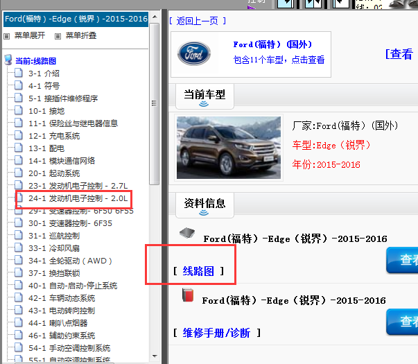 15年福特锐界电路图