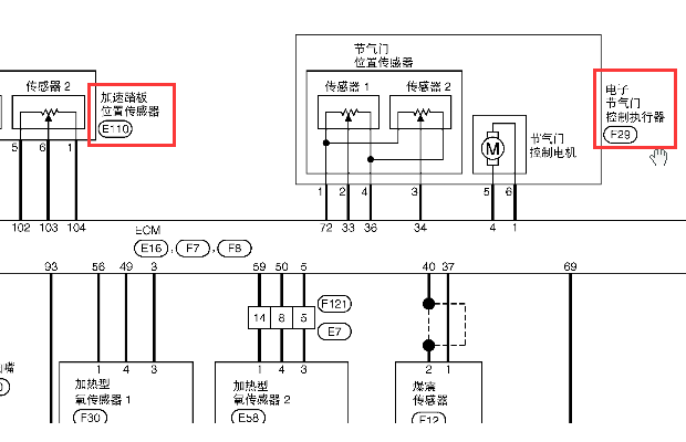2008年东风日产逍客发动机电路图