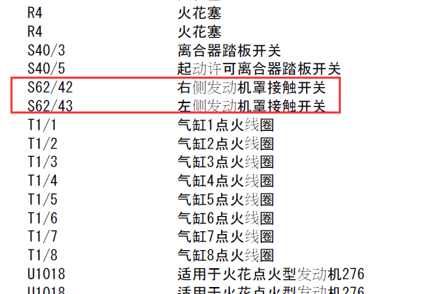 2008年奔驰C200发动机盖锁开关线路图