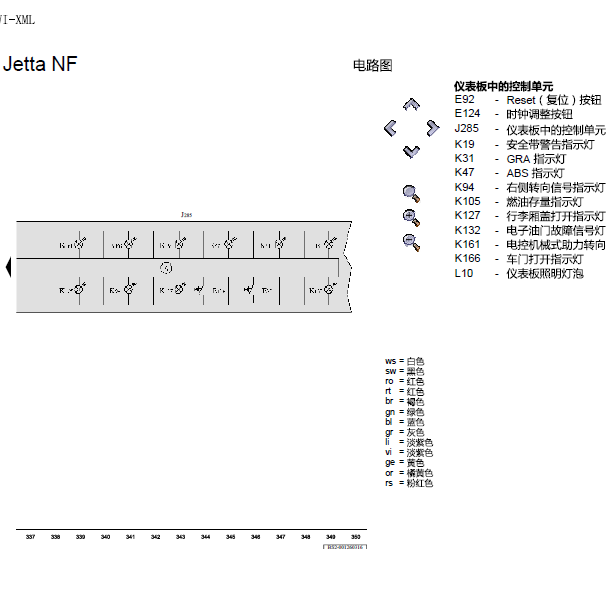 17年捷达仪表相关线路图