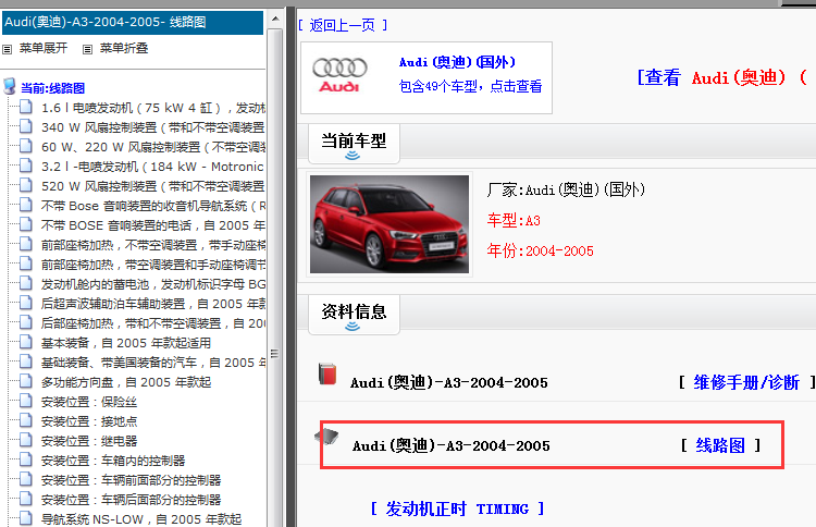 2004-2005年奥迪A3电路图