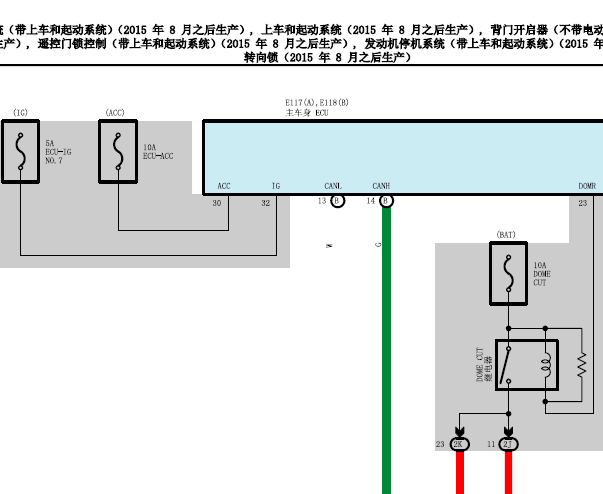 丰田酷路泽主车身ECU电路图