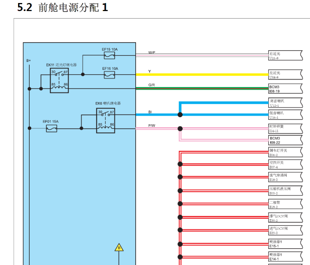2017年比速T5蓄电池盒电路图