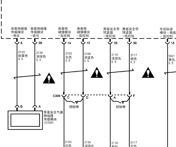 2007年凯迪拉克CTS气囊电路图