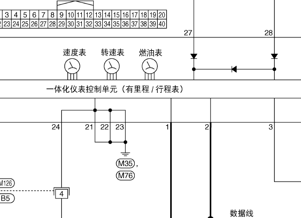 2009年日产轩逸仪表电路图