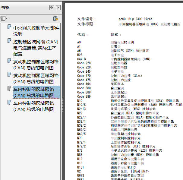 08年奔驰R350 CAN线路图