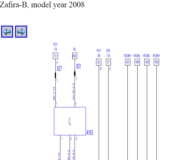 2008年欧宝赛飞利变速箱电路图