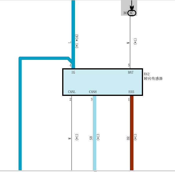 17年丰田卡罗拉转向角传感器电路图
