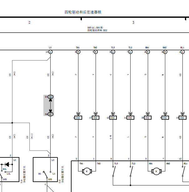 14年丰田酷路泽四驱线路图