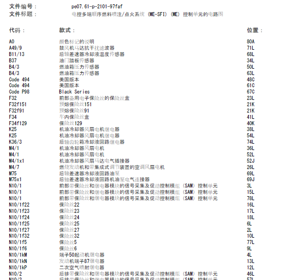 09年奔驰C63AMG发动机线路图