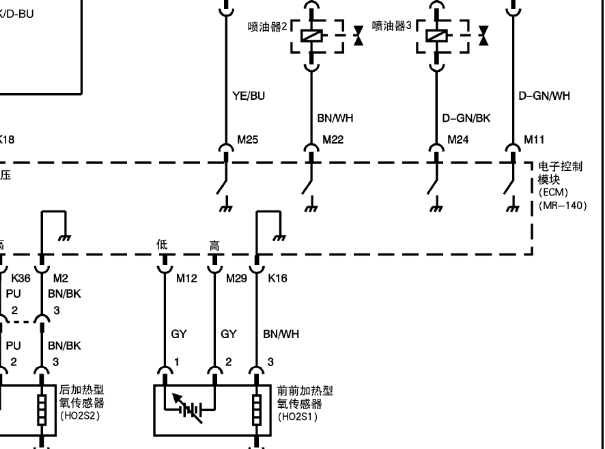 2006年别克凯越发动机电路图