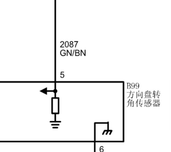 15年全新英朗转向角传感器电路图