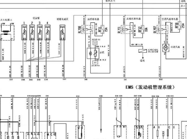 2014年北汽威旺306发动机电路图