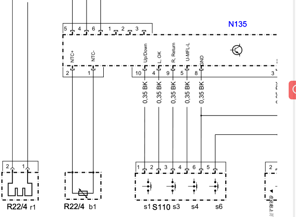 13年奔驰ML350方向机电路图