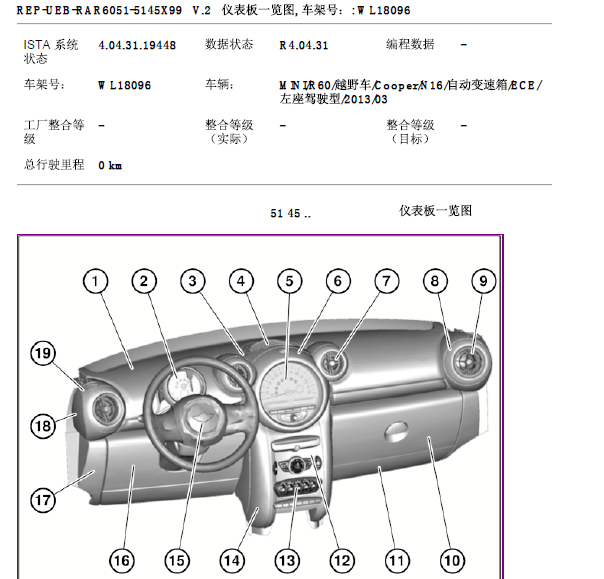 13年宝马迷你仪表台拆装