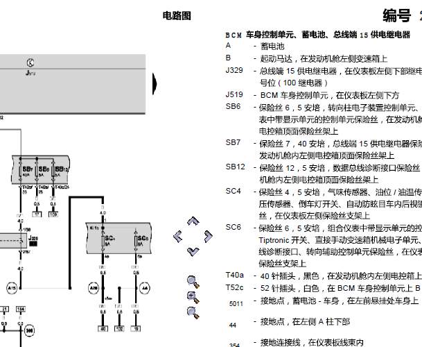 2012年斯柯达昊锐仪表电路图