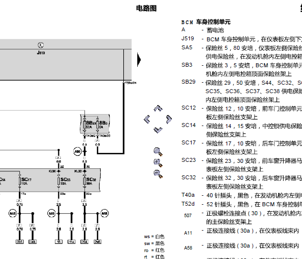 2012年斯柯达昊锐车身电路图