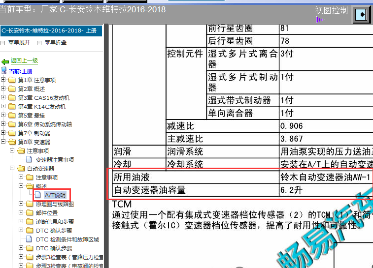 16年维特拉自动变速箱用油规格