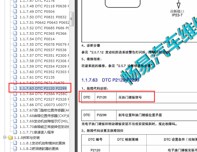 2014年吉利金刚无油门踏板信号资料