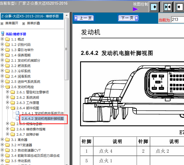 15年大迈X5发动机电脑针脚定义图