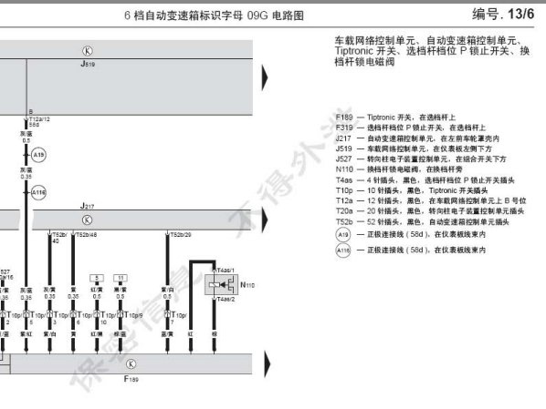 2007年斯柯达明锐档杆电路图