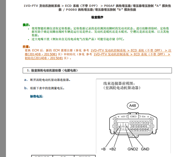 2015年丰田酷路泽P00AF故障码资料