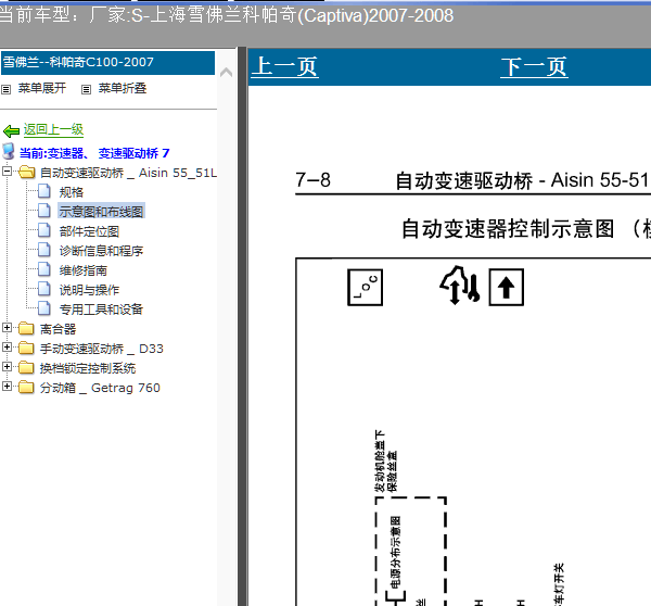 08年科帕奇变速箱电路图