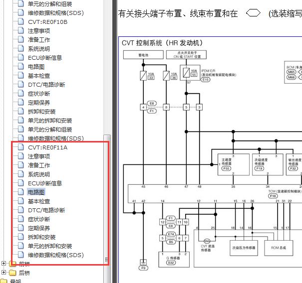 2011-2012年日产骐达CVT变速箱资料