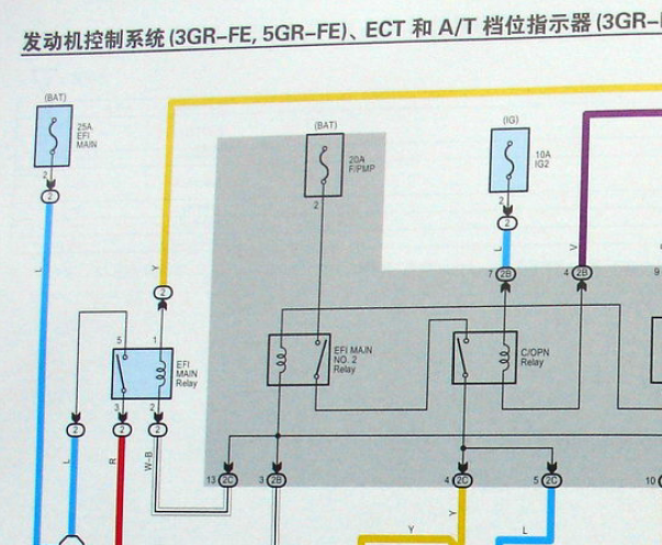 2010年皇冠发动机电路图
