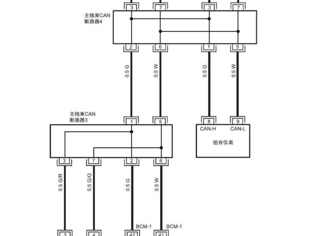2013-2018年江淮瑞风M5网络通讯电路图