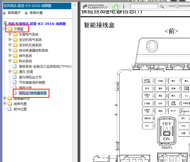 2016年起亚K3保险丝和继电器资料