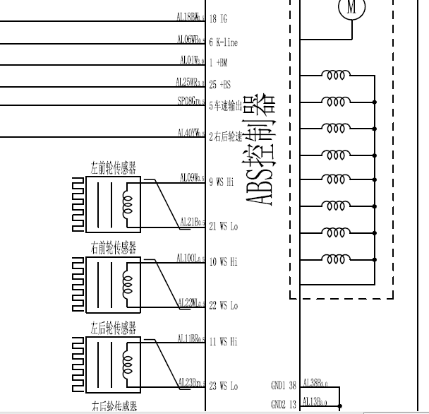 北斗星X5  ABS电路图