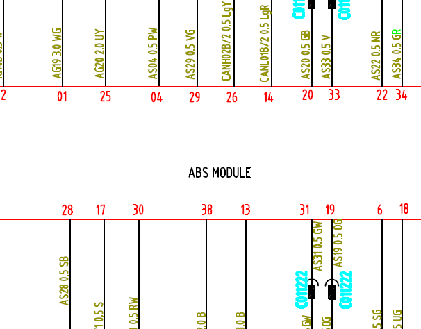 2013年长安CX20 ABS电路图