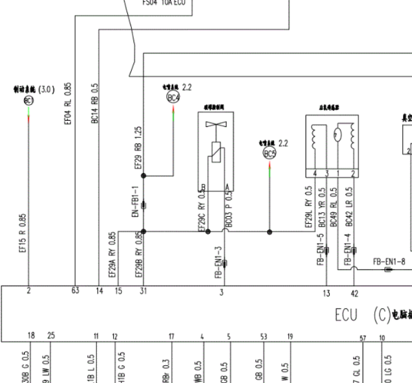 东风风行 F600发动机电路图