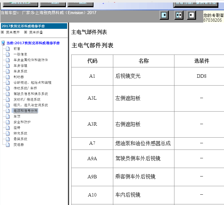 17年别克昂科威元件位置