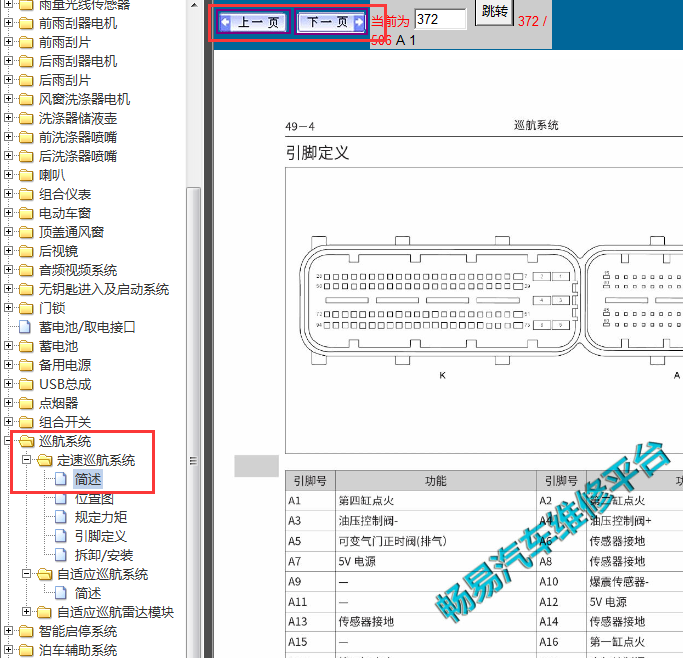 2018年哈弗H7L定速巡航针脚和定义资料