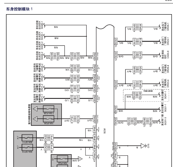 18年吉利远景X3车身电脑电路图