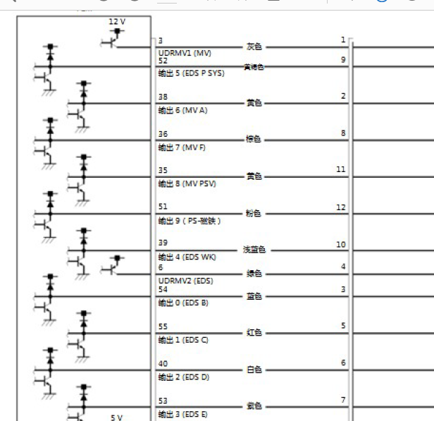18年本田URV变速箱电路图