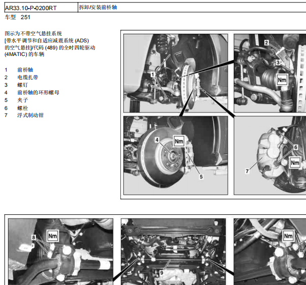 2011年奔驰R350前驱动桥拆装