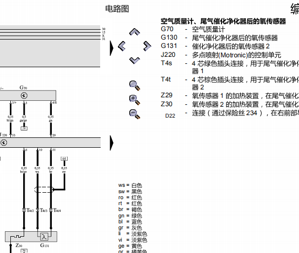 2004年奥迪A6 发动机电路图 