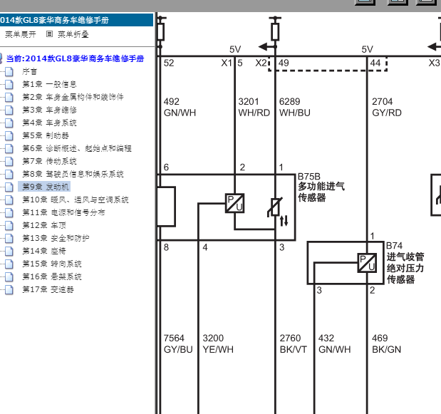 14年别克GL8  LAF发动机电路图