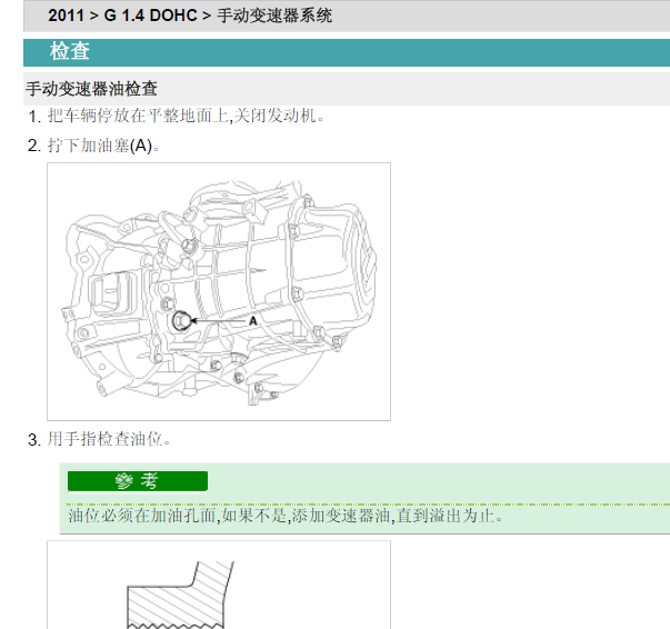 11年现代瑞纳手动变速箱油资料