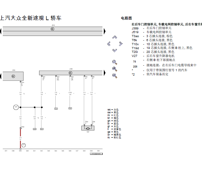 18年大众途观L便捷装备电路图